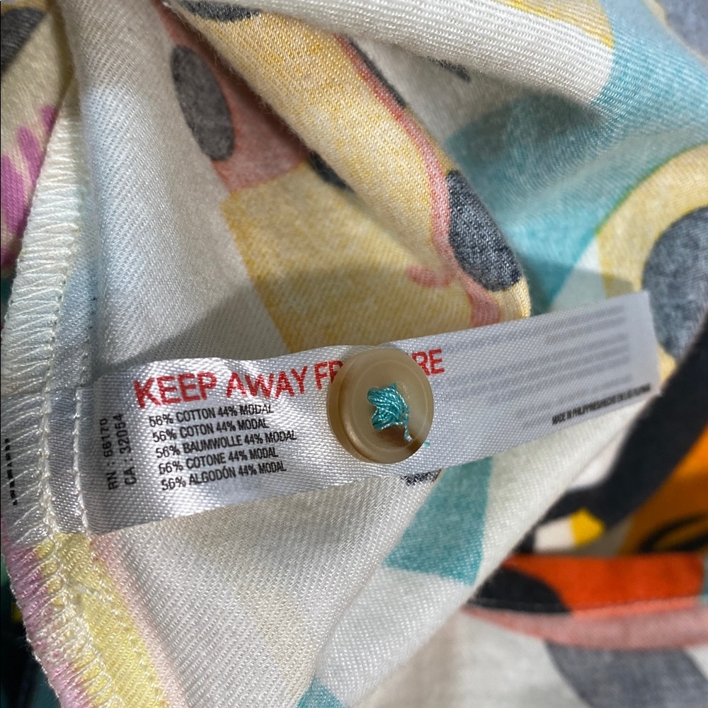 Marcos Navarro for Anthropologie Flannel Sleep Top Colorful Animal Print small - Picture 11 of 11